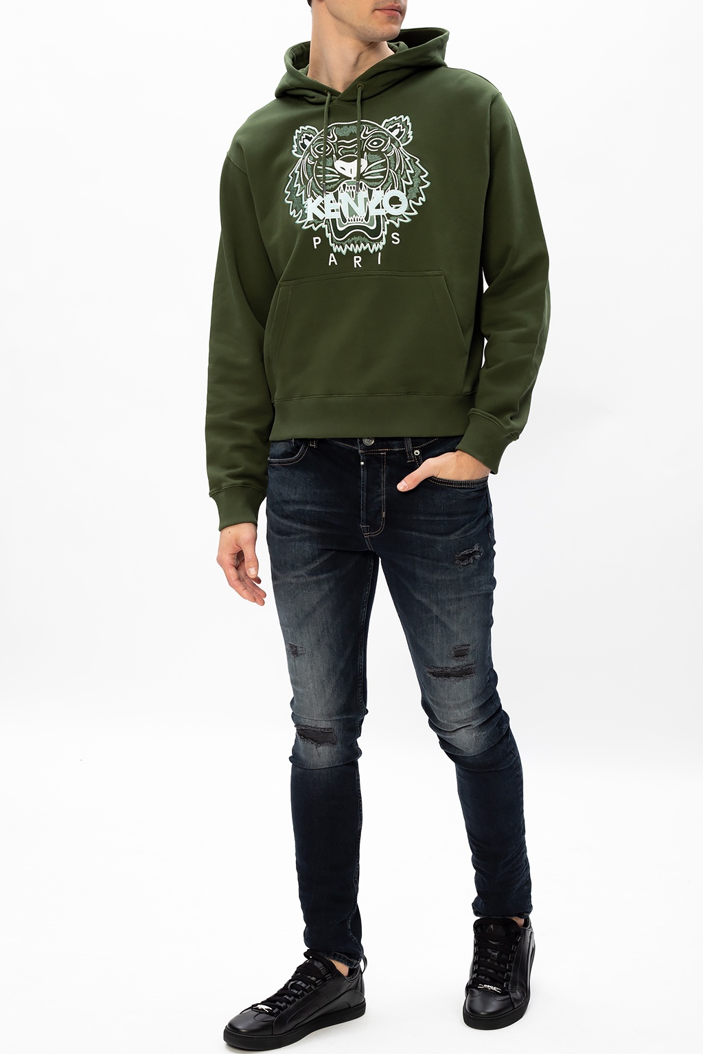 Green 2024 kenzo hoodie